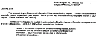Illustration for article titled Chelsea Manning's FBI Files Are Central to Ongoing Criminal Proceedings, Bureau Claims